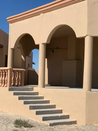 Exterior arched facade renovation