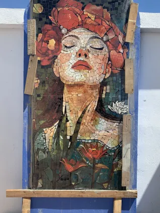 Custom mosaic mural