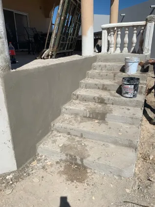 Exterior stairs before renovation