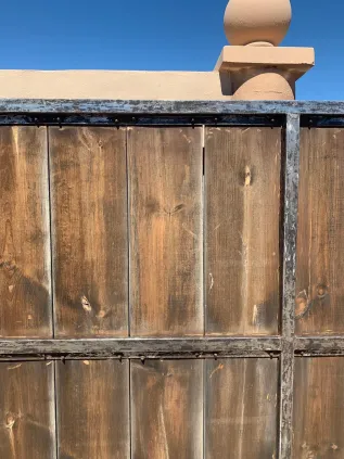 Custom wood fence